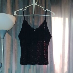 Secret Treasures Elegant Black Lace Camisole